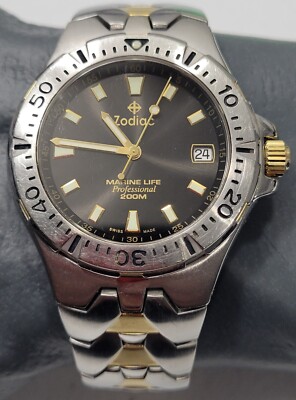 Zodiac Marine Life 38mm Professional 200m Swiss Quartz Men's Watch