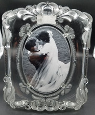 Princess by Mikasa Lead Crystal Photo Frame 5 X 7 " Wedding Oval Photo Frame
