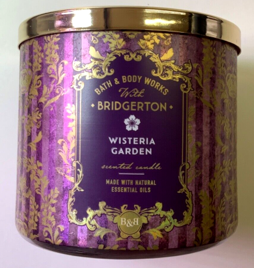 Bath & Body Works Bridgerton Wisteria Garden 3-wick Candle Sweet Rosewood  Lemon