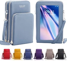 Small Crossbody Cell Phone Purse with Large Touch Screen for Women Mini Handbag