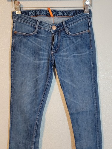 earnest sewn jeans girls size 24 hefner 2 regular bootcut low rise denim blue - Picture 4 of 13