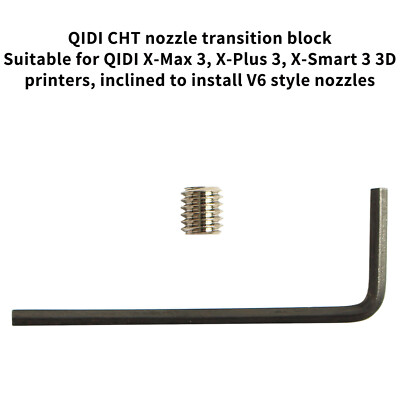 High Flow Plated Copper Adapters for QIDI X-Max 3/X-Plus 3/X-Smart 3 3D Printer