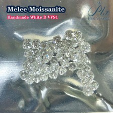 Melee Loose Moissanite Small Size Handmade Cushion Cut White D Color VVS1 Gems