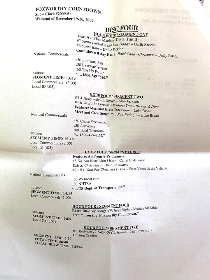 12/19/09 JEFF FOXWORTHY 4 HR CHRISTMAS SPECIAL, INTERVIEWS & FOXWORTHY COMEDY - Image 4 of 4