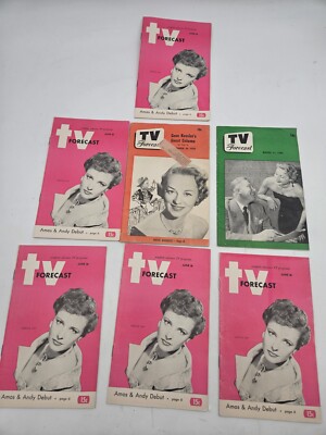 LOT of (7) TV FORECAST TV WEEK REGIONAL TV GUIDES