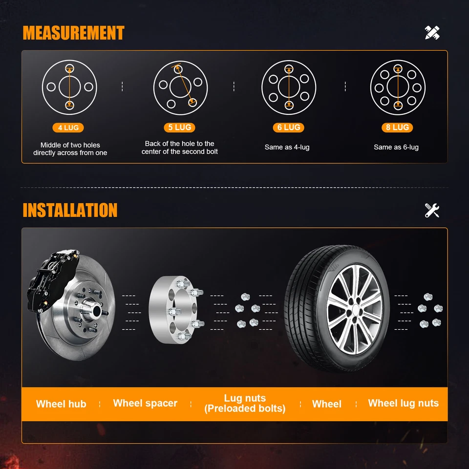 MIROZO 4x 2" 5x5.5 12x1.25 tacos espaciadores de rueda para Suzuki Vitara XL-7 Chevrolet Foto 3 de 4