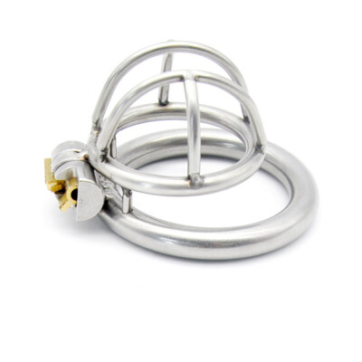 Sexy Stainless Steel Male Chastity Device Super Small Cage Short Ring Lock Metal