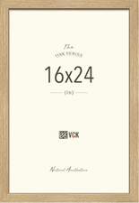 VCK 16x24 Oak Wood Frame for Poster  Picture, Natural Solid Wood Photo Frame