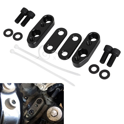 Adjustable Black Handlebar Clamps Risers Adapter For Honda Goldwing GL1800 01-17
