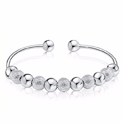 Armband ''Silberperlen auf Jonc'' - starr - Versand aus Frankreich am selben Tag