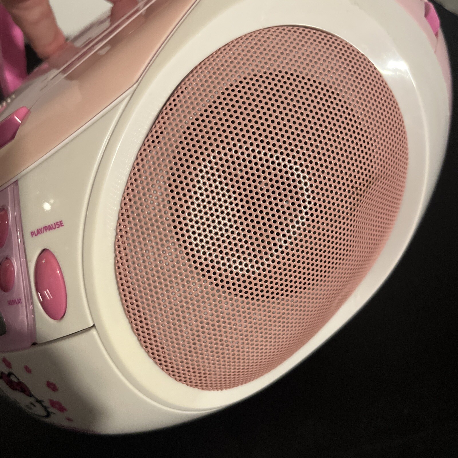Hello Kitty AM/FM Radio Cassette Recorder CD Player Boombox  Tested As is