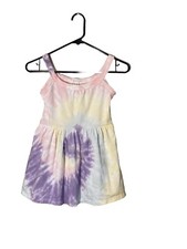 Dreamsicle Dress Child  s Large/Pastel Tie Dye/Sundress/Easy Care