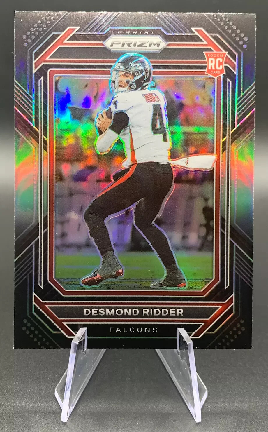 2022 Desmond Ridder RC #PB-9 Panini Chronicles Prizm Black Silver Rookie Falcons