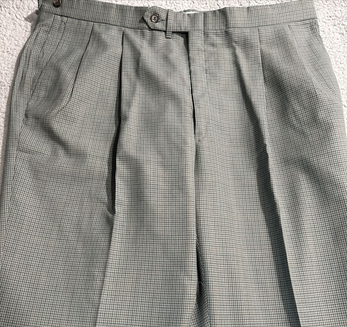 JACK NICKLAUS Mens Pants Golf Tournament Unhemmed Pleated Poly/Wool Green$75 NWT - Picture 7 of 11