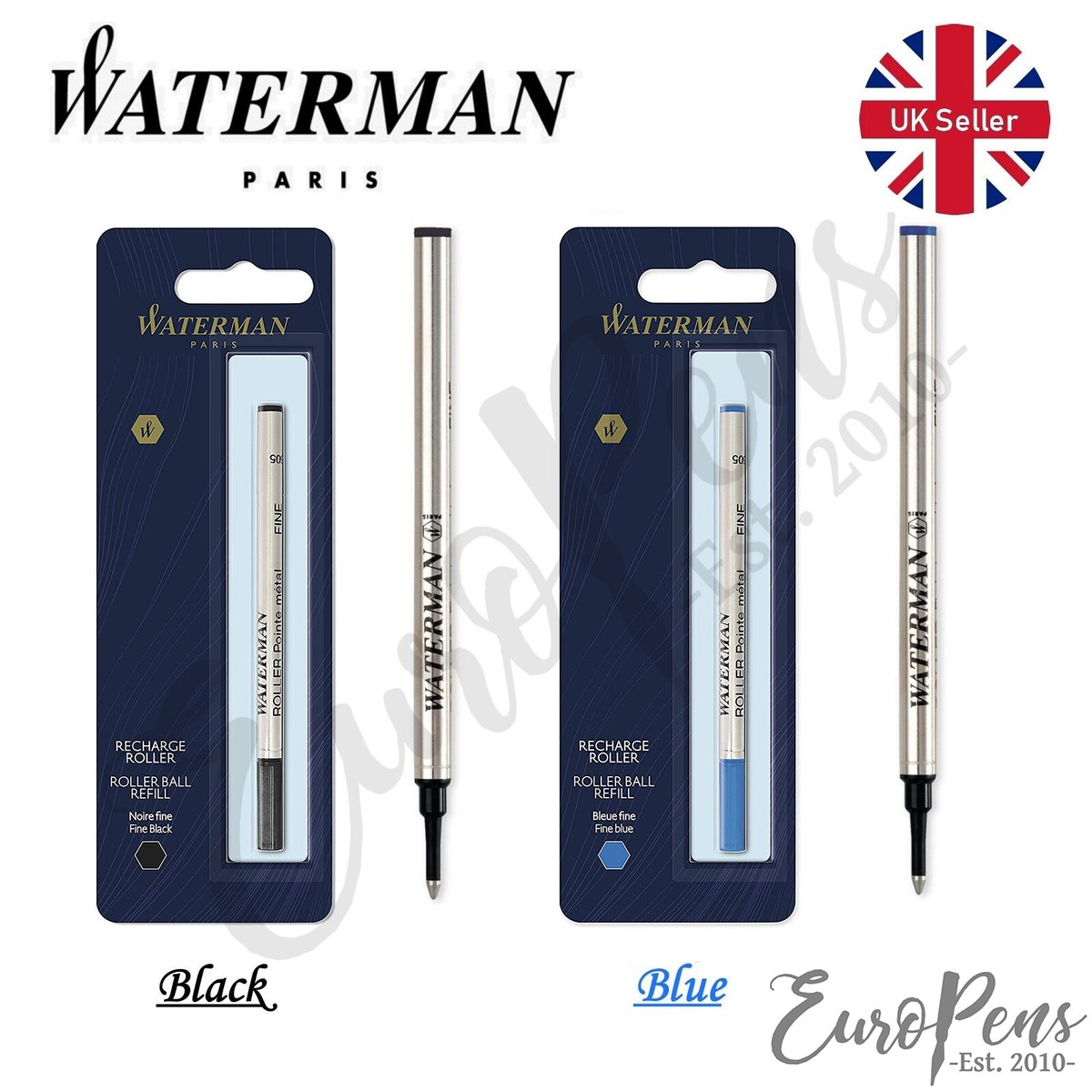 Waterman Rollerball Refill FINE Point ALL COLOURS AVAILABLE UK
