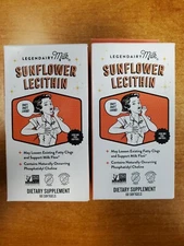 2 Pk Legendairy Milk Sunflower Lecithin Breastfeeding Supp. 60ct ea Exp 5/27 E4C