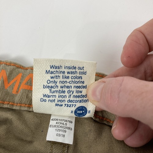 Urban Pipeline Boy Size 18 Max Wear Khaki Skinny Straight Adjustable Waist Pants - Picture 4 of 5