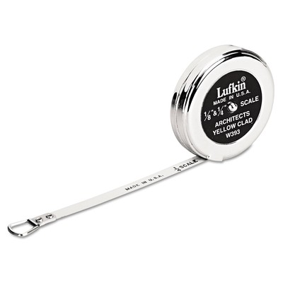 Crescent 1/4'' x 5' Architect's Pocket Scale - W393