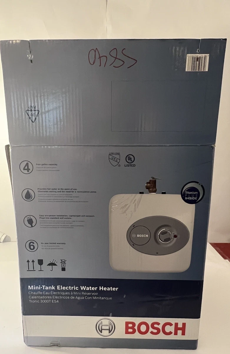 Bosch Electric Mini Tank Water Heater Tronic 3000 ES4 4 Gal
