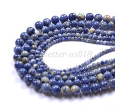 Natural Sodalite Gemstone Round Beads 16" 4MM 6MM 8MM 10MM 12MM