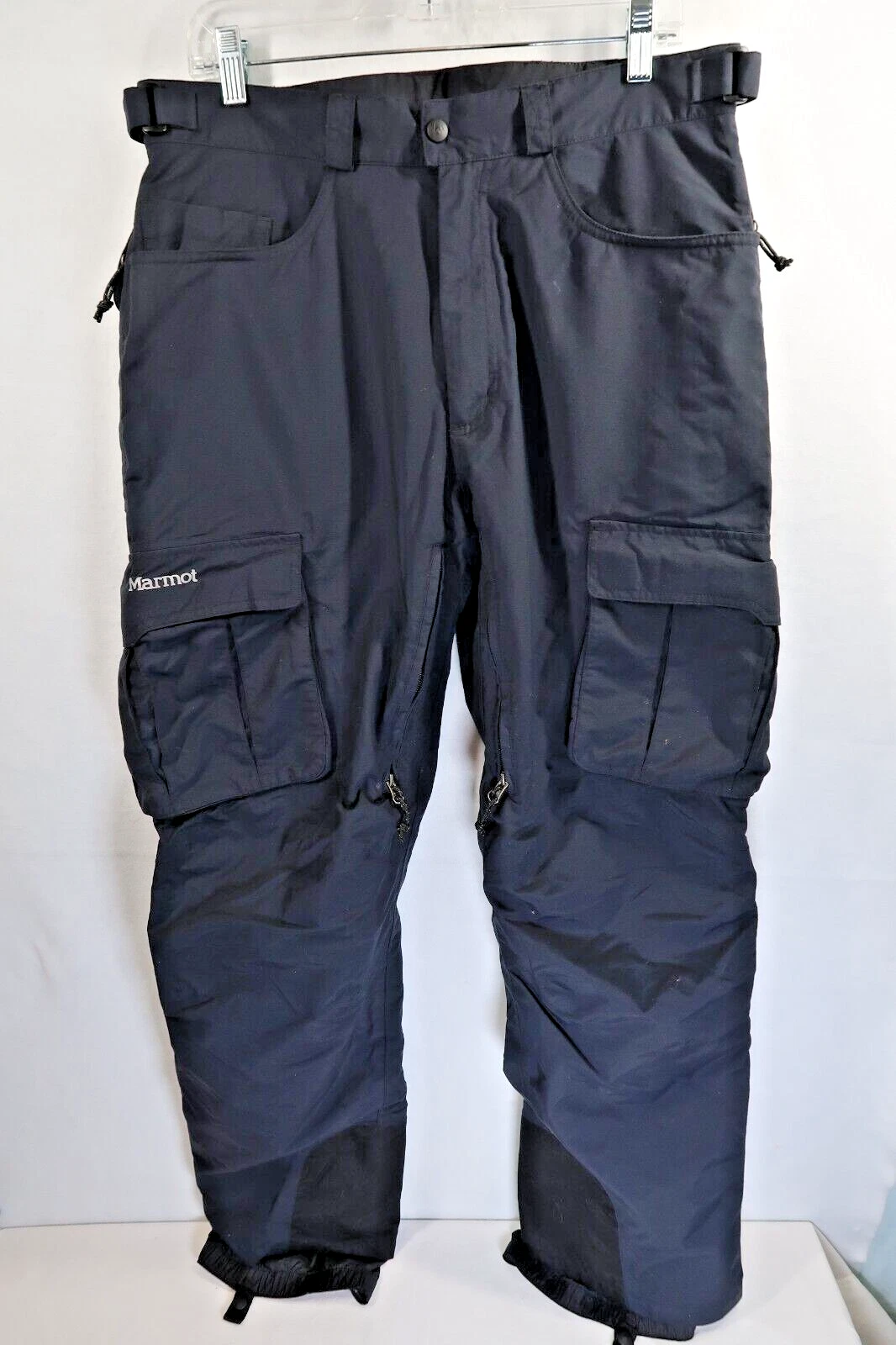 Marmot Pants Men's Large (34X32) Ski Snow Winter Black Lined Nylon Polyester