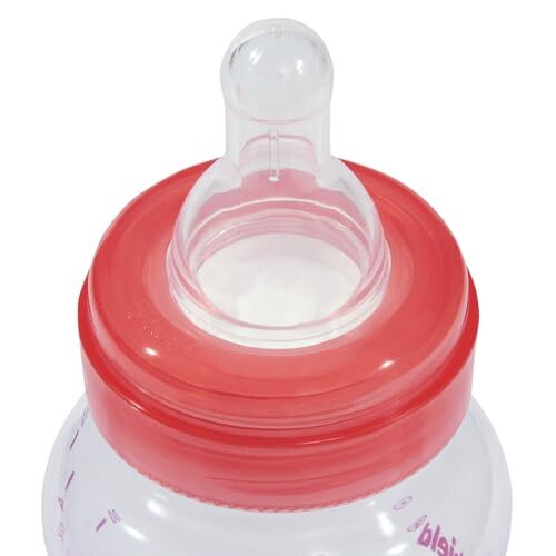 Classic Feeding Bottle with Silicone 4.5 Ounce (4 Pack) Red/Blue/Yellow/Pink - Picture 4 of 5