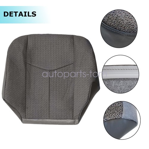 Fits GMC Sierra 2003-07 Driver Side Bottom Cloth Seat Cover & Foam Cushion Gray - Picture 7 of 22