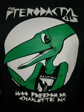 Pterodactyl Club New Black T-shirt Original logo closed club in Charlotte NC