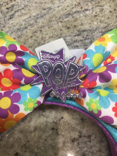 New Disney Parks Pop Century Mickey Minnie Sequin Record Bow Ears - Picture 2 of 3