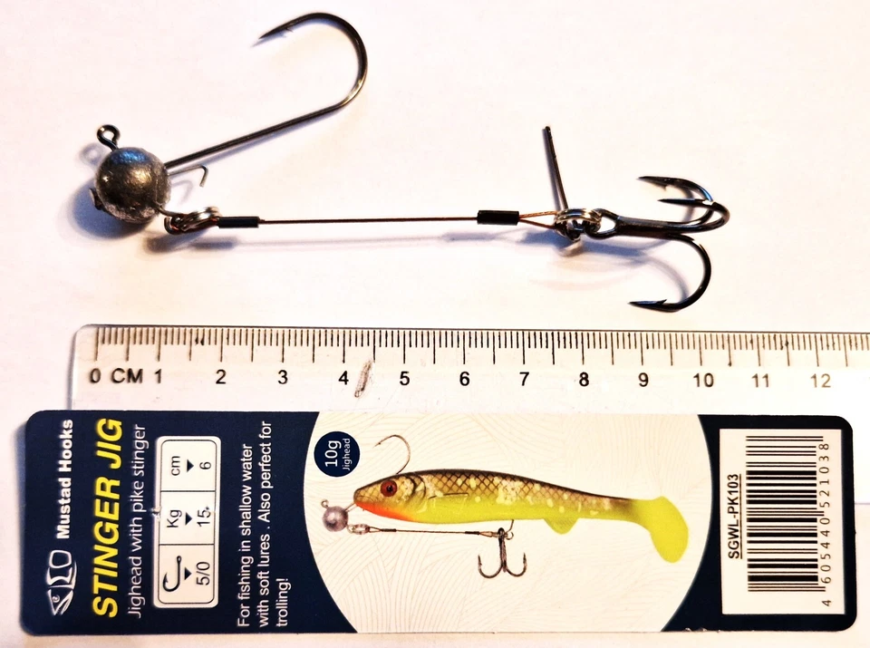 Mustad Hooks Stinger Jig, Jighead mit Stinger für Gummifische - Bild 2 von 3