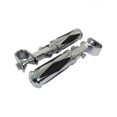 Open Box Bike It Universal Footpegs Jester Chrome With Diamond Clamp Fit