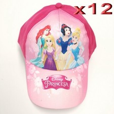 12pc Wholesale Kids Girls Disney Priness Baseball Sun Cap Hat Adjustable