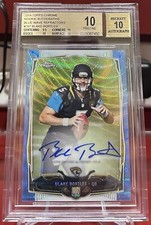 POP 1 BLAKE BORTLES 2014 TOPPS CHROME BLUE WAVE REFRACTOR AUTO 9/20 BGS 10 POP 1