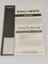 Original Roland VariOS User Guide Manual NEW