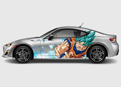 Super Saiyan Blue 2 Anime Car Side Wrap Color Vinyl Sticker Decal Fit Any Car Ebay