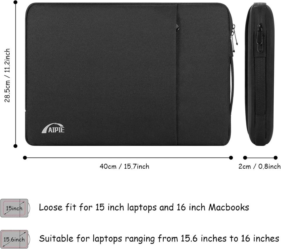 Laptoptasche 17 - 17,3 Zoll Schutz Laptophülle mit Griff 2 Fach Notebooktasche L - Bild 2 von 4