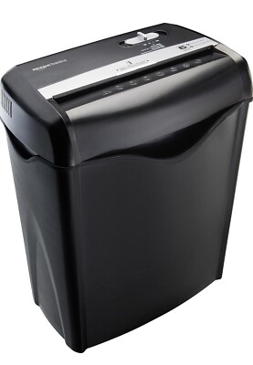 Amazon Basics 6-Sheet Cross-Cut Shredder for Paper & Cards, 3.8-Gallon Bin