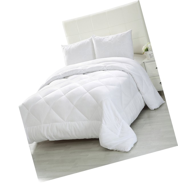Utopia Bedding King Comforter Duvet Insert White Quilted Comf
