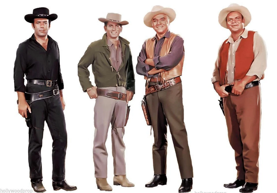 BONANZA BEN ADAM HOSS JOE CARTWRIGHT LIFESIZE CARDBOARD STANDUP STANDEE CUTOUT