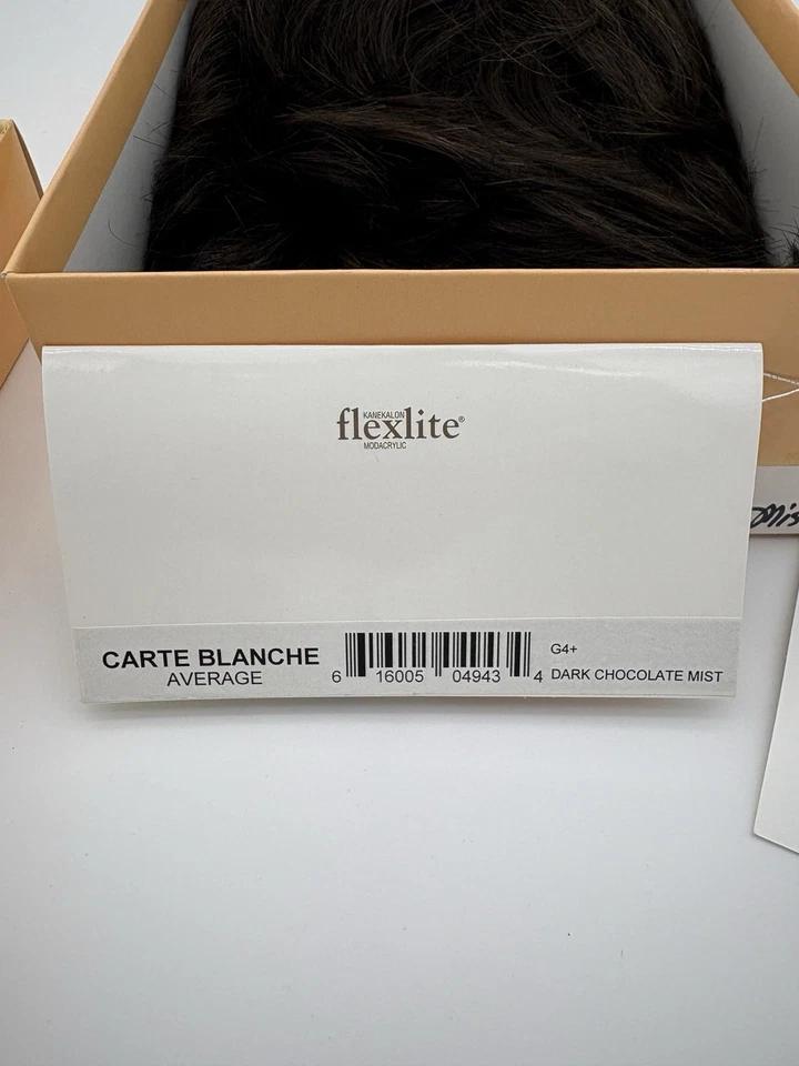 Peluca Gabor CARTE BLANCHE Promedio G4+ Niebla Chocolate Oscuro Mono Top Corta Nueva Foto 4 de 4