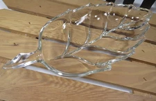 Hazel-Atlas Clear Slender Leaf Candy or Nut Dish Autumn Decor Realistic Rib MCM