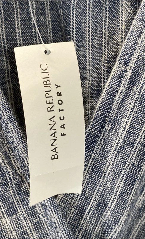 Banana Republic Factory Striped Linen Blend Surplice Jumpsuit NWT Sz 4 - Image 4 of 4