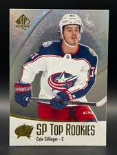 2021-22 UD SP Authentic Cole Sillinger Top Rookies #TR-32 Blue Jackets