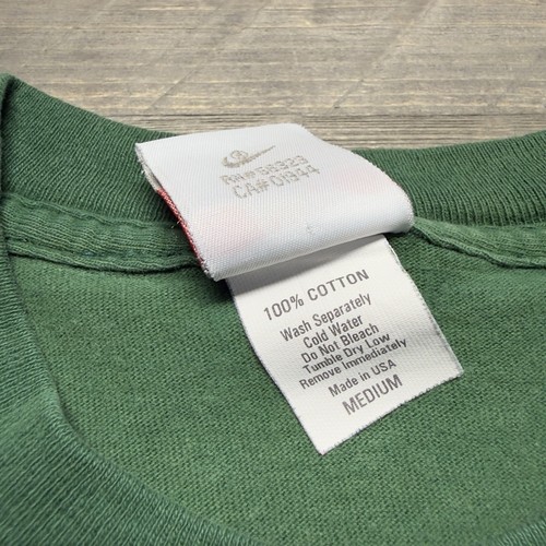 Vtg 90s Nike T Shirt Mens Medium Embroidered Swoosh Green Single Stitch Hole USA by Nike, Size M, $38 - Photo 5