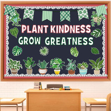 50 PCS Plant Bulletin Board Decoration Set Kindness Grow Greatness Cutouts