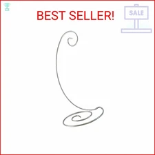 TRIPAR 10” Silver Spiral Bottom Ornament Display Stand for Home, Wedding Decorat