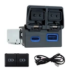 45W Dual USB Type-C PD Fast Car Charger Socket 12V for Toyota Camry Avalon Levin