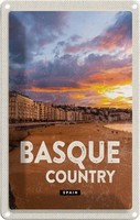 Blechschild 18X12 Cm Basque Country Spain Sonnenuntergang Bildmotiv Reisemotiv A