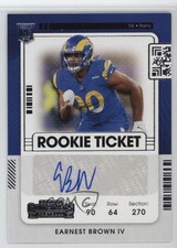 2021 Panini Contenders Rookie Ticket Earnest Brown IV #291 Auto pe8