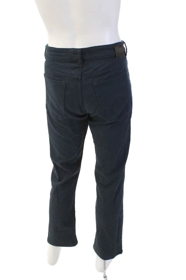 Pantalones informales DL1961 para hombre con cierre de botones cinco bolsillos pierna recta azul talla 34 Foto 3 de 4